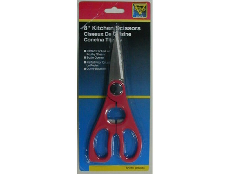 8" KITCHEN & POULTRY SHEARS WITH H.T.