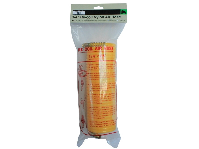 1/4" X 25' RECOIL NYLON AIR HOSE