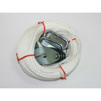 1000 LB ROPE HOIST WITH 65' POLYPROPYLENE ROPE