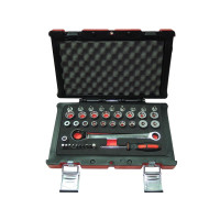 40PCS 1/4"&3/8"DR. GO-THROUGH AND LOW PROFILE SOCKET SET