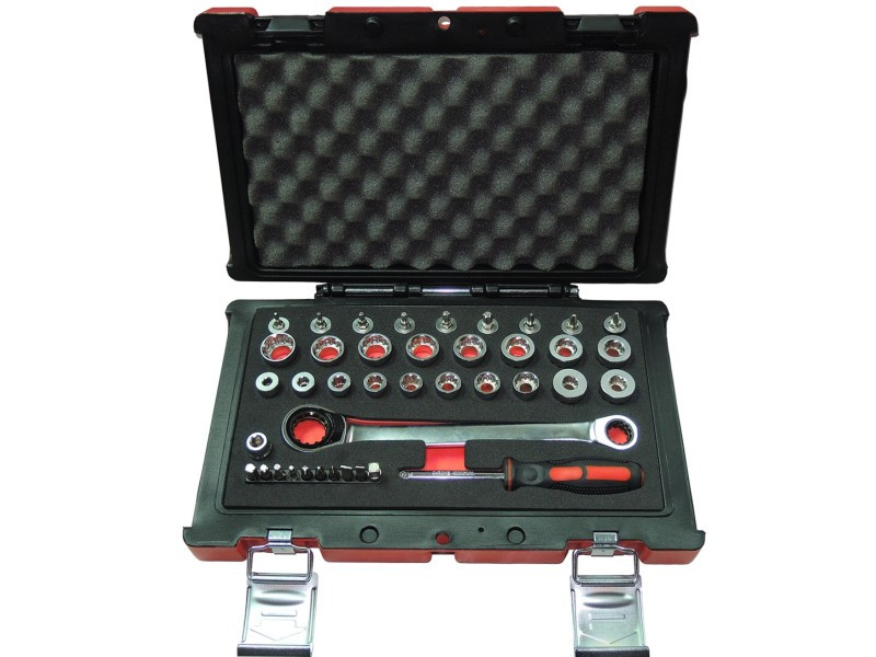 40PCS 1/4"&3/8"DR. GO-THROUGH AND LOW PROFILE SOCKET SET