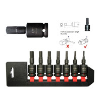 7PCS 3/8" DR. IMPACT UNIVERSAL HEX BIT SOCKET SET