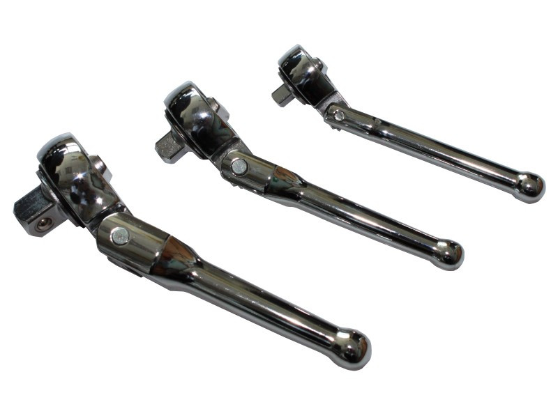 3PCS COMPACT RATCHET HANDLE SET    
