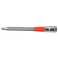 1/4" DR. SOCKET BIT 100MM LENGTH W/RED HOSE