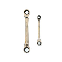 2 PCS 4-IN-1 REVERSIBLE GEAR BOX WRENCH