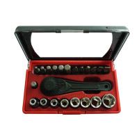 22PCS 1/4" DR. SOCKET SET