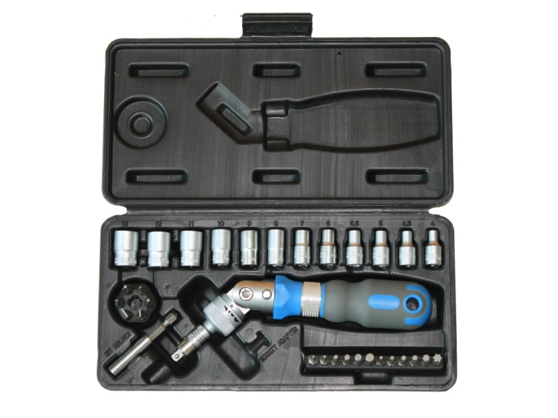 32 PCS SOCKETS & BITS SET W/ RATCHET SCREWDRIVER