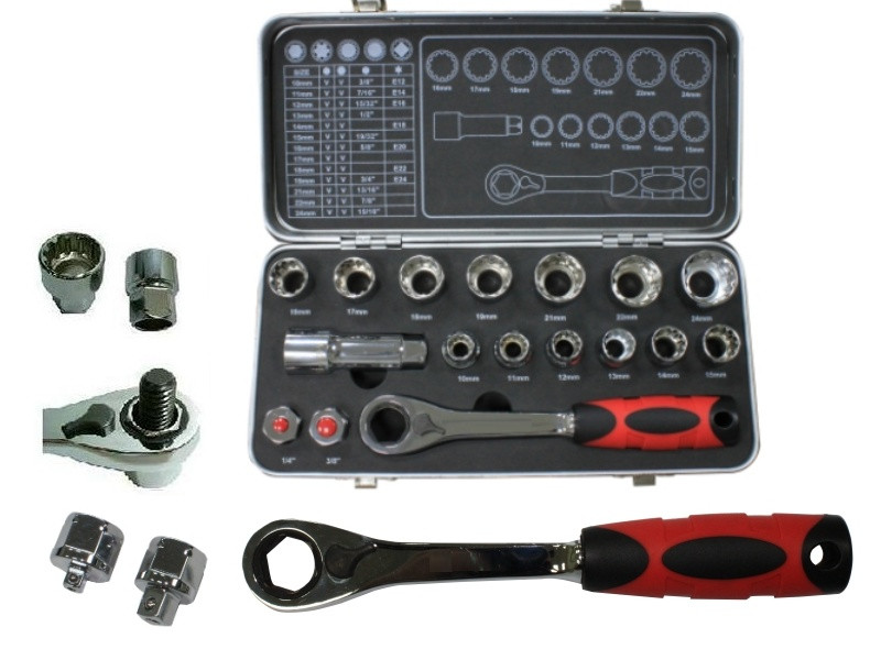 17PCS GO-THROUGH SOCKET SET