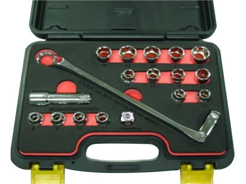 18PC-75° OFFSET FLEXIBLE GEAR WRENCH SET