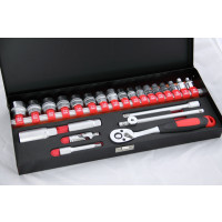 24PCS 3/8" DR. SOCBITS METAL CASE SET 