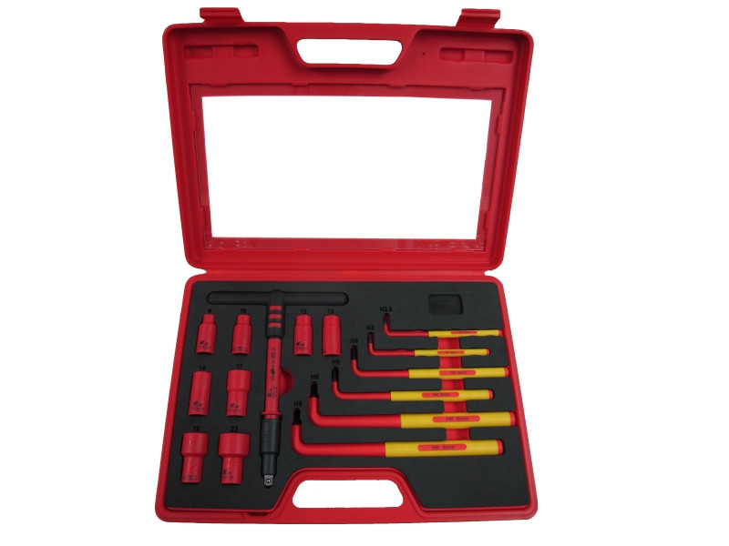 15PCS VDE HEX KEY & 3/8"DR SOCKETS SET