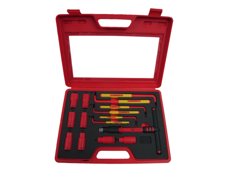 15PCS VDE HEX KEY & 1/2"DR SOCKETS SET 