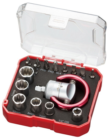 18PC BIT & SOCKET SET   