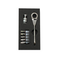 7PC 1/4" STUBBY REVERSE GEAR RATCHET SET