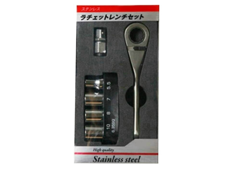 6PC 1/4" STUBBY REVERSE GEAR RATCHET SET