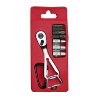 9PC EZ OPEN CAP RATCHET WRENCH  SET (BITS TYPE)				