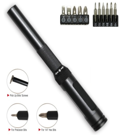 TWO WAY RATCHET SCREWDRIVER SET (FOR PRECISION & 1/4" BITS) 