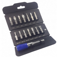 15 PCS TRIANGLE FOLDING 1/4" BIT SET