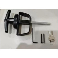 GATE LOCK SHED DOOR HARDWARE T HANDLE LOCK WITH BLACK HANDLE FOR GARAGE DOORS