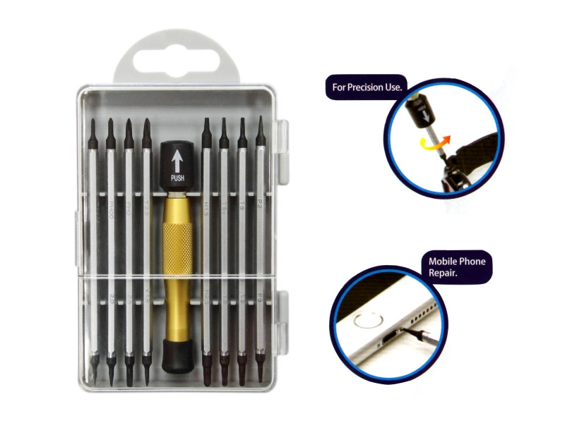 17 IN 1 ALUMINIUM HANDLE PRECISION SCREWDRIVER SET