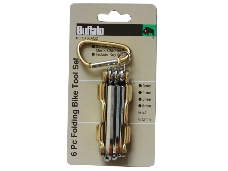 6 PCS ALUM. FOLDING BIKE TOOL SET (TYPE C)W/KEY CH