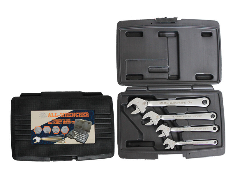 4PCS CLAMP RATCHET SPANNER WRENCH  9-20MM