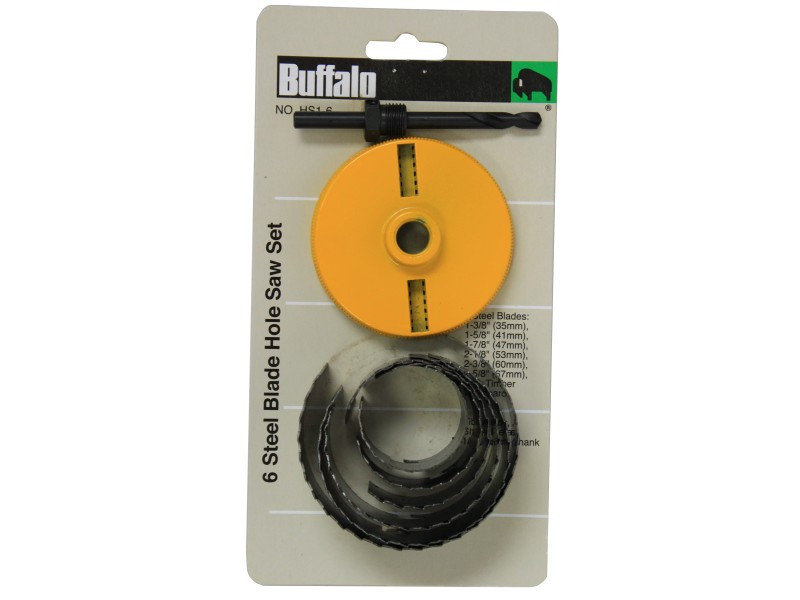 6 STEEL BLADE HOLE SAW SET