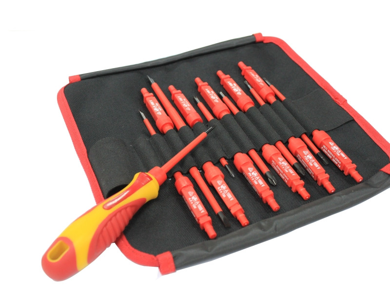 12PC VDE INTERCHANGEABLE INSULATED SCREWDRIVER SET