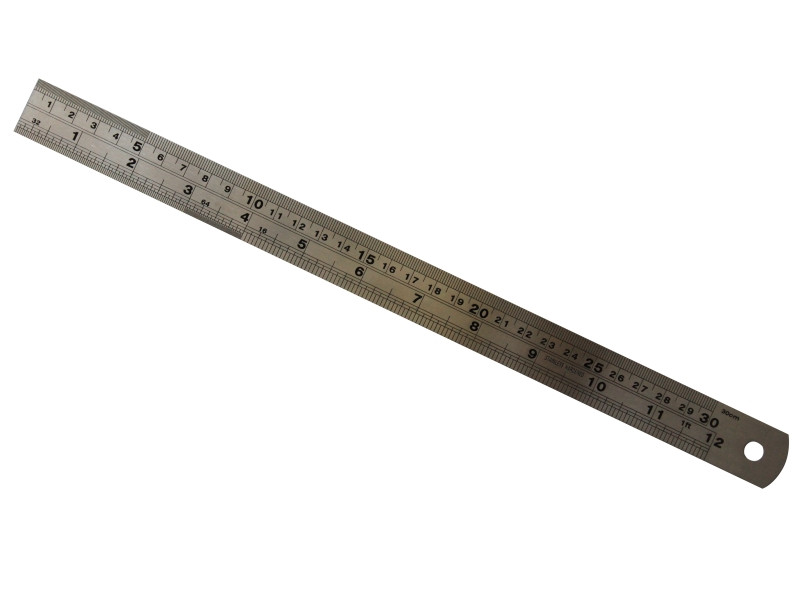 STAINLESS STEEL POLISH RULE 300mm/12"