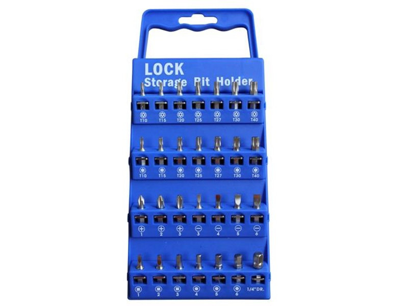28PCS INSERT BIT SET-LOCK STORAGE HOLDER