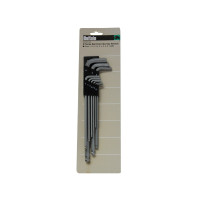 9 PC. LONG SERIES BALL POINT HEX KEY SET - METRIC