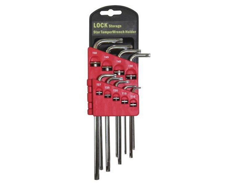 9PCS TORX TAMPER HEX KEY -LOCK STORAGE HOLDER