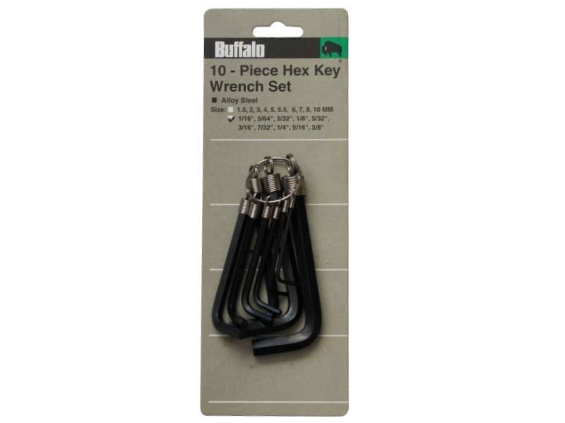 10 PIECE ALLEN HEX KEY