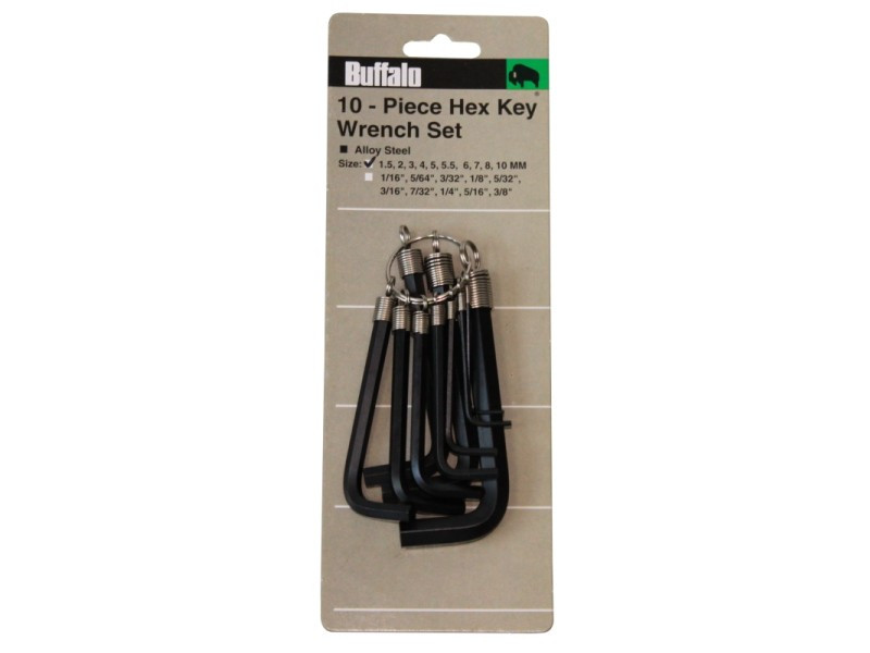 10 PIECE ALLEN HEX KEY