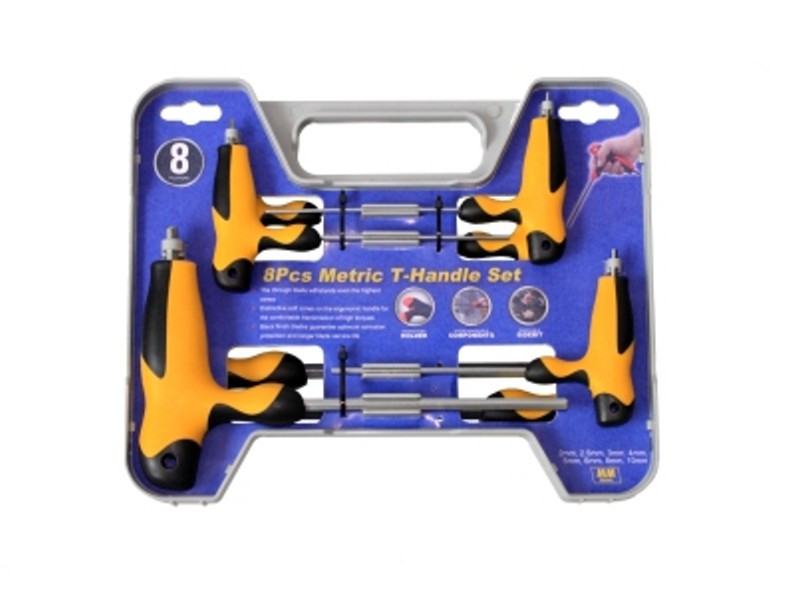 8PC T HANDLE HEX KEY SET