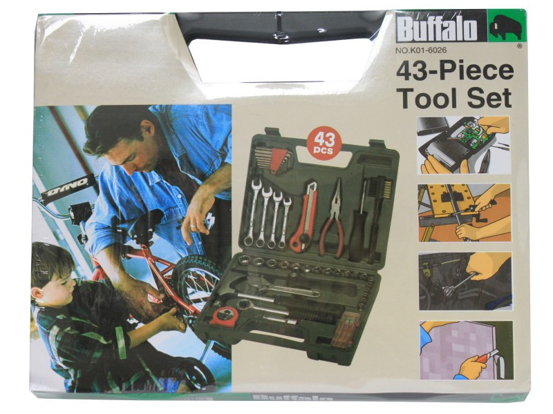 43PC 1/4" & 3/8" DR. TOOL KIT