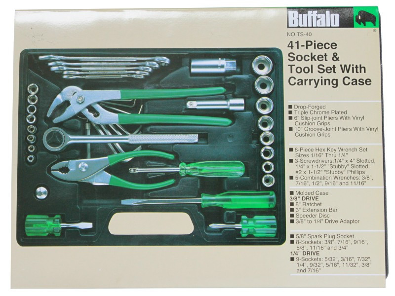 40PC TOOL SET WITH CASE S.A.E. SIZE