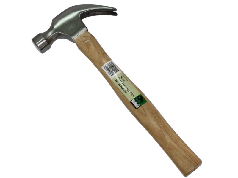 16OZ CLAW HAMMER-WOOD HANDLE