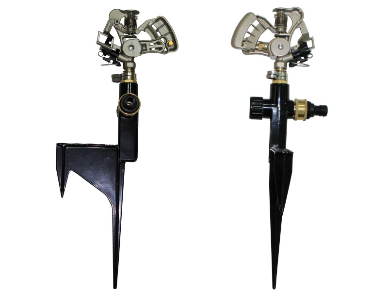 METAL ADJUSTABLE ANGLE SPRINKLER WITH TWO WAY SPIKE