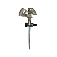 FULL CIRCLE METAL ADJUSTABLE SPRINKLER WITH TWO WAY SPIKE