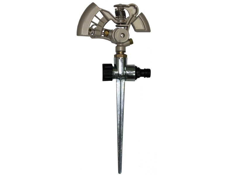 FULL CIRCLE METAL ADJUSTABLE SPRINKLER WITH TWO WAY SPIKE