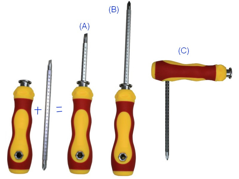 3 IN 1 GO THROUGH SCREWDRIVER  